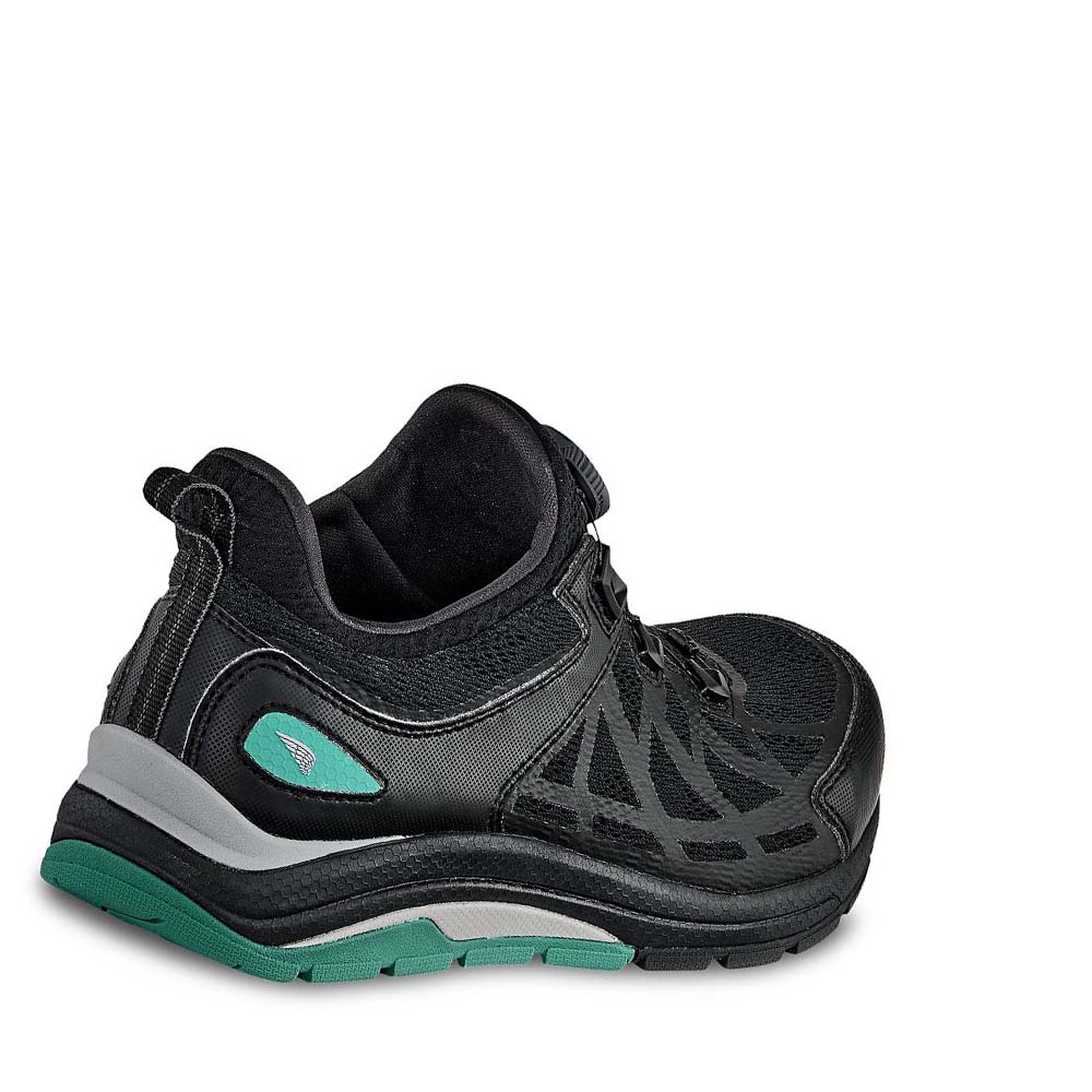 Red Wing CoolTech™ Waterproof Safety Toe Athletic Work Women's Shoes Black / Green | ZA 102GSO